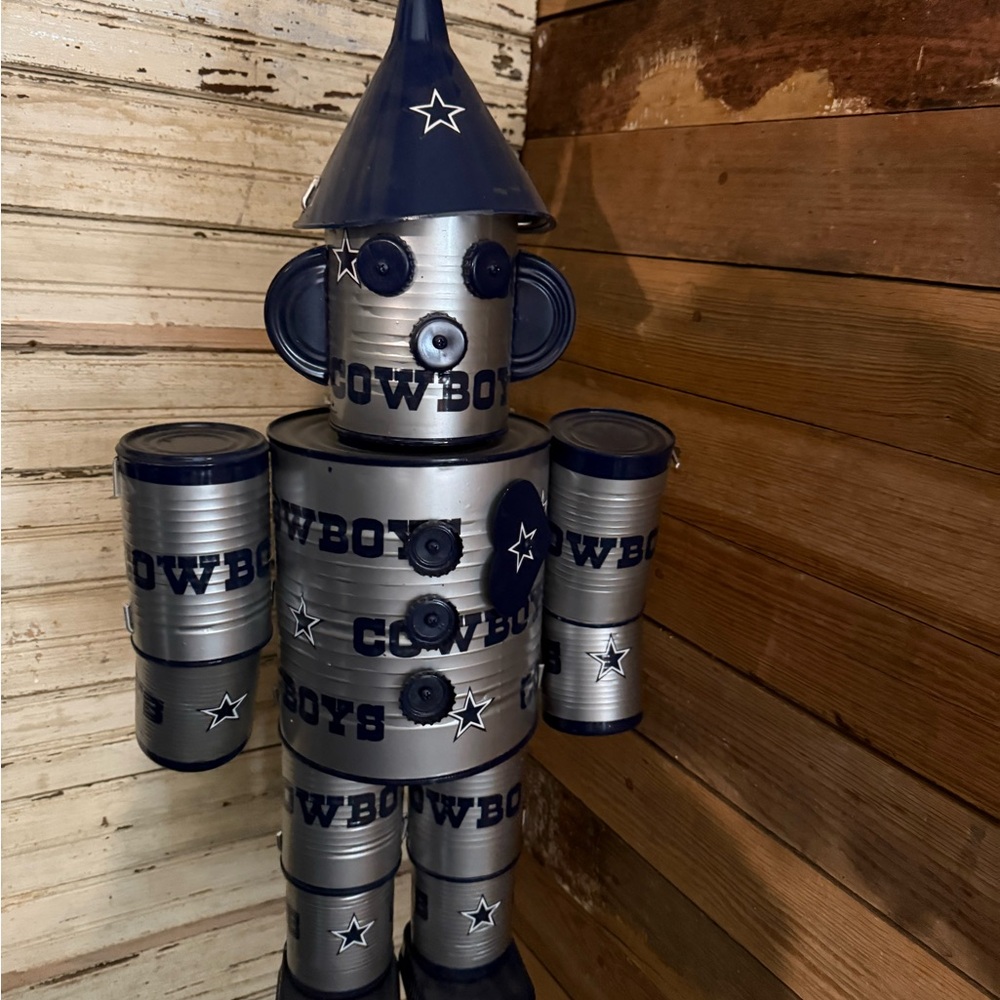 Cowboys Themed Metal Robot Decor